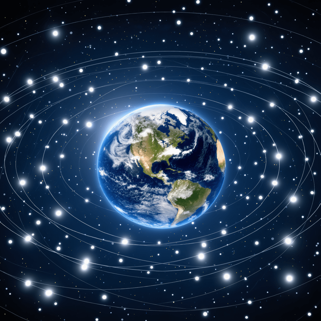 Terra circondata da migliaia di satelliti in orbita bassa