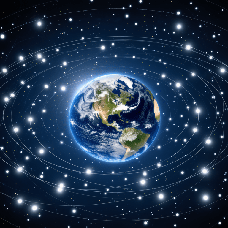 Terra circondata da migliaia di satelliti in orbita bassa