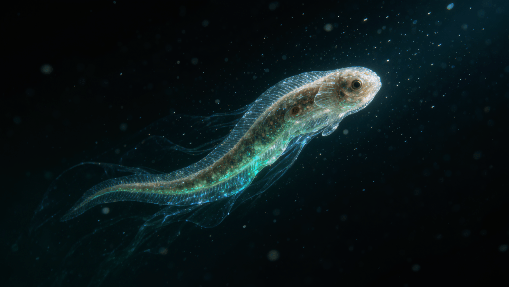 Creatura marina sconosciuta negli abissi oceanici