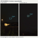 Fotogrammi a 3 e 60 secondi con la sorgente luminosa evidenziata.